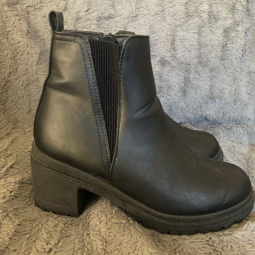 Black ankle booties